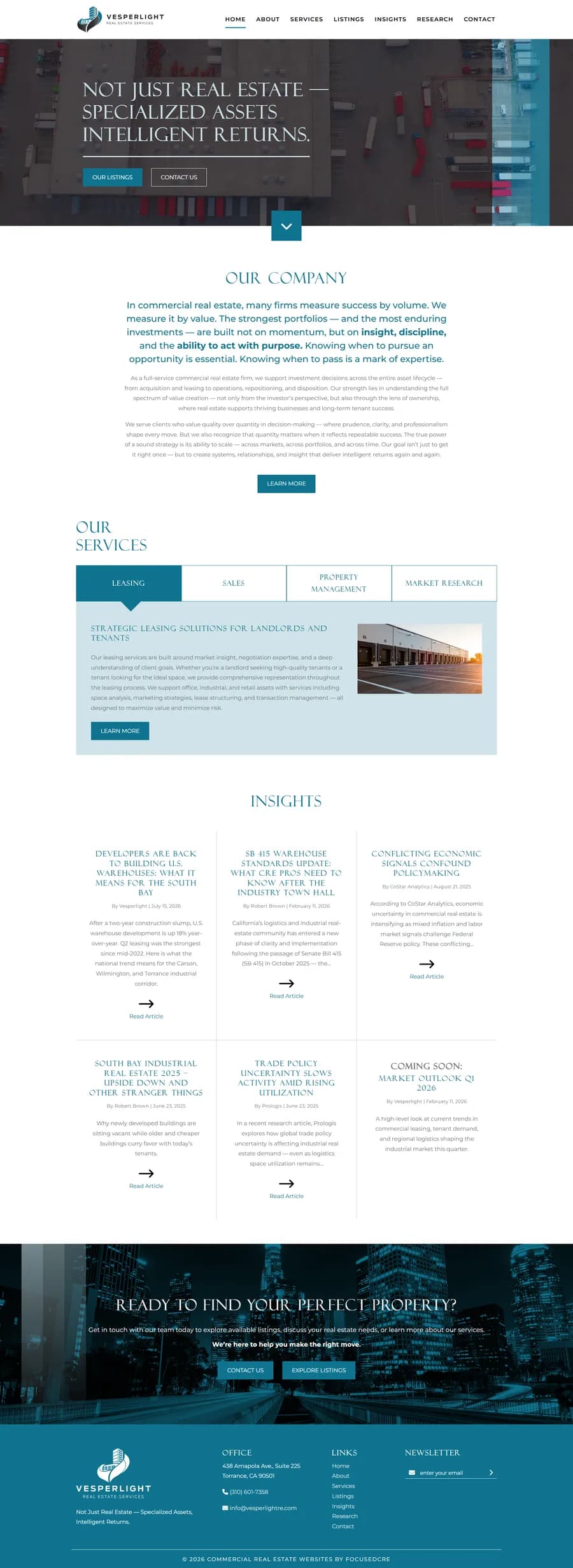 Vesperlight website preview